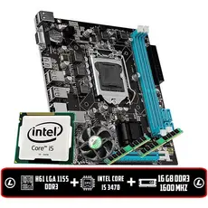 Kit Intel Core I5 3470 + Mémoria 16 GB DDR3 + Cooler + Placa H61