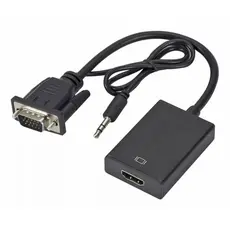Mini Convesor Vga Para Hdmi Com Áudio E Vídeo Full Hd