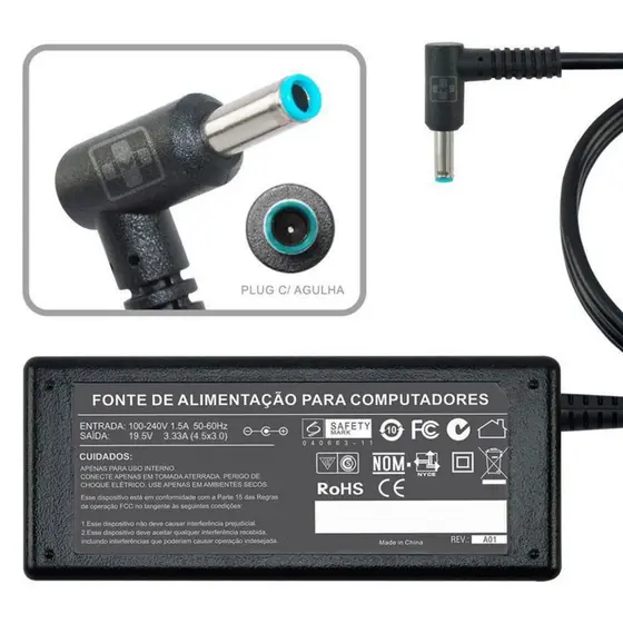 Fonte Carregador Hp Compaq Cq21 Cq-21 19.5v 3.33a