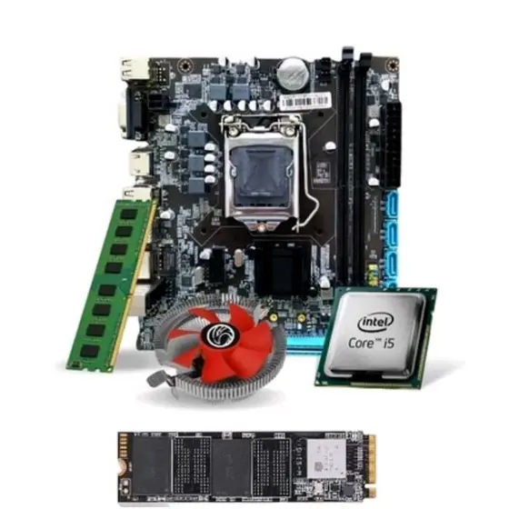 Kit Upgrade - Placa-Mãe  + Proc. I3 + Mem. 8GB DDR3 + Cooler + SSD 256 M2