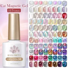 BORN PRETTY 117 cores gato magnético gel unha polonês 10 ml cobertura total varnis  super lindo manicure