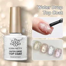 BORN PRETTY Gota De Água Top Coat Unhas Gel Conjunto 3D Efeito Primavera Verão Design Funcional Cristal