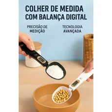 Colher de Medida Portatil LCD C/ Balança Digital -  Medidor De Alta Precisão Até 0.1g-500g - Sortido