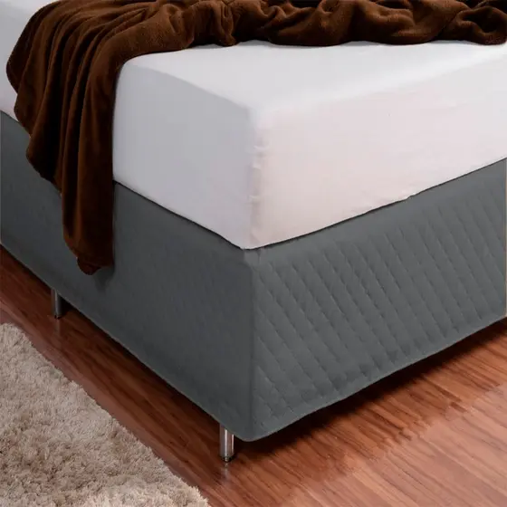 Saia Box Matelada com Elástico King Cinza