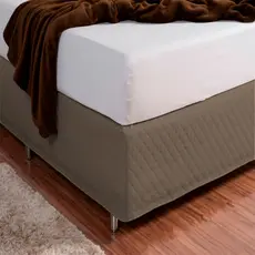 Saia Box Matelada com Elástico Casal Avelã
