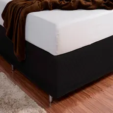 Saia Box Matelada com Elástico Solteiro Preto