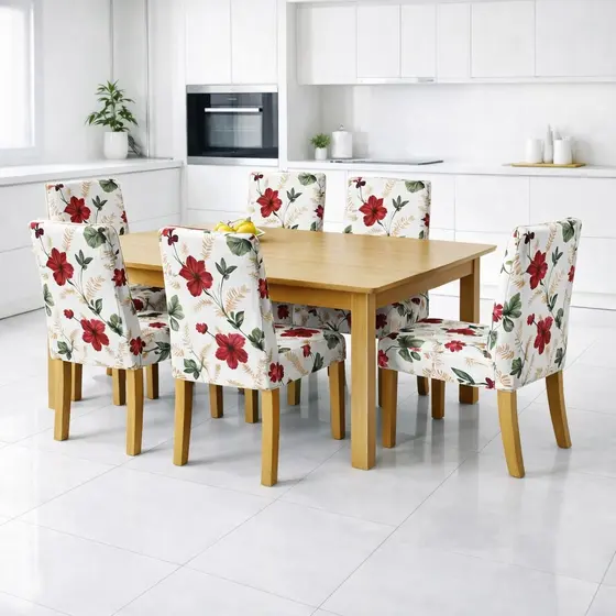 Kit Capa para Cadeira 4 ou 6 lugares Malha Premium Estampas