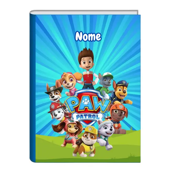Caderno de Brochura Personalizado Patrulha Canina - A4 GRANDE | COM LINHA