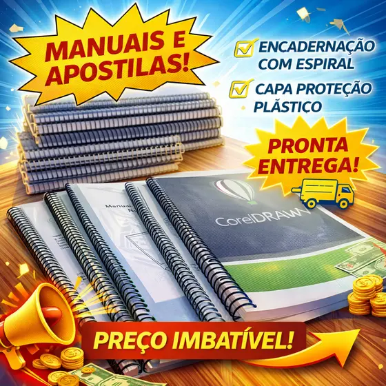 Impressão e Encadernação A4 - 50 a 500 páginas Colorido/Preto e Branco -  ENVIO RÁPIDO