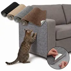 Arranhador Adesivo para Gatos 2 Metros | Protetor de Sofá Cama Móveis | Cola Resistente | Cortável