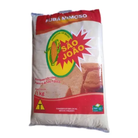 Fubá mimoso natural de milho pacote de 1 kg