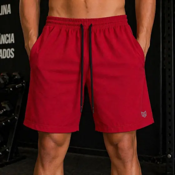 Bermuda Masculino Tactel Elastano Cordão de Ajuste Treino Academia Margus