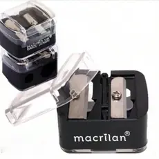 Macrilan Apontador Profissional Duo | Apontador com 2 Medidas de Lápis de Maquiagens