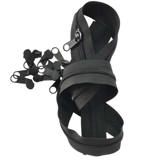 Conjunto Zíper nº8 + Cursor nº 8- Cor Preto