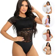 Body Feminino Com Renda Fechado Casual elegante e Bori Premium