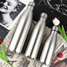 Garrafa de Água 1 Litro Aço em Inox Ultra Resistente e Duravél Ideal para Liquidos (Não é Termica)