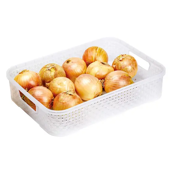 Organizadores de Geladeira Rattan 7L para Geladeira Cozinha Organizada Organização de Frios