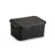 CAIXAS ORGANIZADORAS RATTAN COM TAMPA 2L