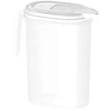 Jarra Graduada com Tampa Flip Top 2L para Uso Doméstico Casa Organizada Prático e Funcional