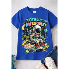 Camisa Infantil Juvenil 100% Algodão Preta e Varias Cores Astronauta AstroColorido 2 ao 14 Crianças