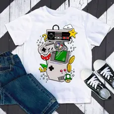 Camiseta camisa blusa super mario jogo gamer nitendo desenho filme nostalgia moda infantil juvenil