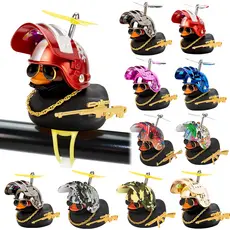 Pato Com Ornamentos De Motocicleta Leve Strobe Nível 3 Capacete Decoração De Ciclismo De
