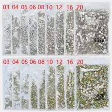1440pç Strass Cristal Arte Unha Decoração Nail Art Cor AB FURTA Transparente