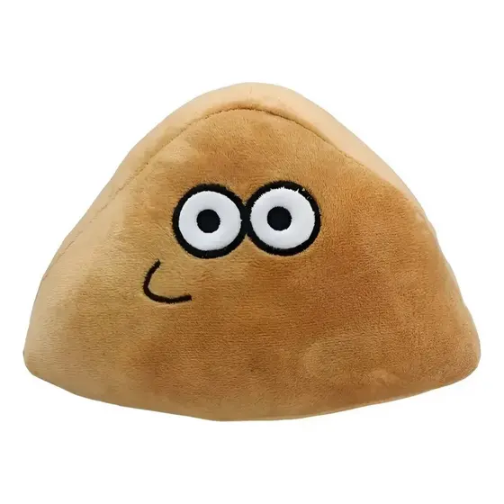 Almofada Nova Pou de Pelúcia formato triangulo Brinquedo e Decoração 20 cm