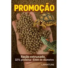 Ração para Tartarugas e Répteis Extruzada Top Premium – 32% Proteína | 5mm de Diâmetro