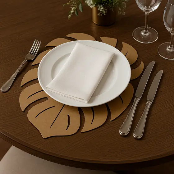 Kit 10 Sousplat MDF 35cm Costela de Adão Mesa Posta Decoração Jantar Festa Pronta Entrega