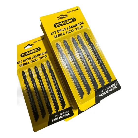 Kit 5 Peças Lâmina de Serra Tico-Tico para Madeira