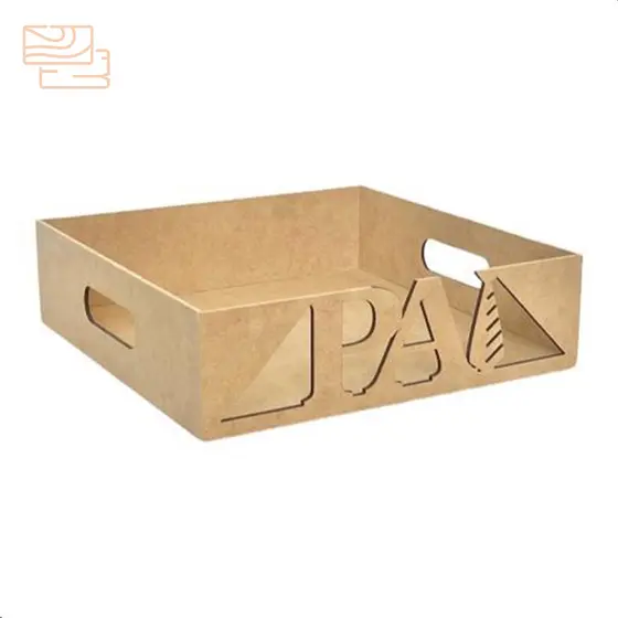 Cesta Presente Dia dos Pais em MDF – Bandeja "PAI" para Café da Manhã e Presentes