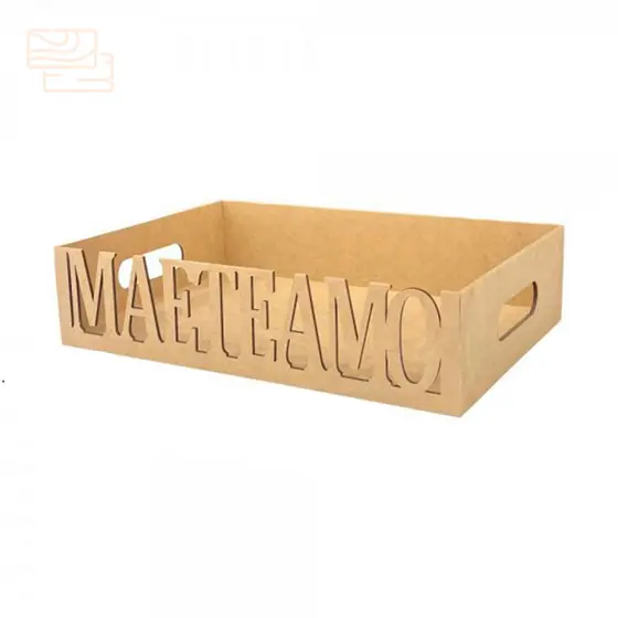 Bandeja Cesta de Presentes Dia das Mães MDF Cru Decorativa