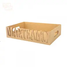 Bandeja Cesta de Presentes Dia das Mães MDF Cru Decorativa