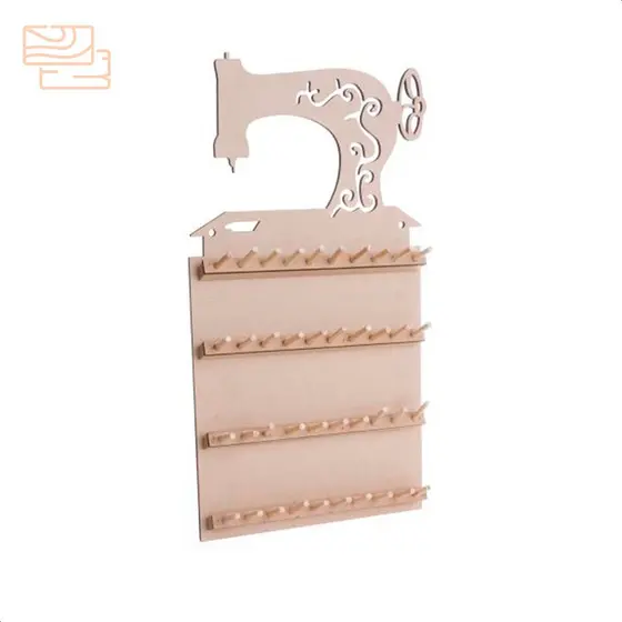 Organizador de Linhas para Costura Máquina de Costura Placa MDF Cru Artesanato