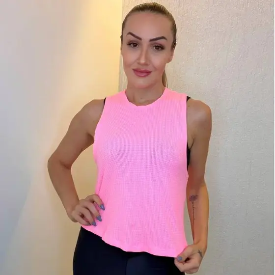 Regata Dry Fit Academia Respieável Tampa Bumbum