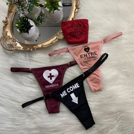 Kit 4 Calcinhas Sensuais, Lateral Ajustável ao Corpo!!!!