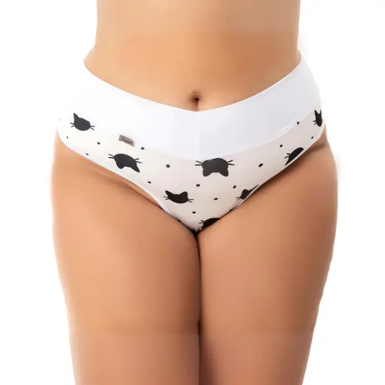 Kit 4 Calcinhas Modeladora Cós Alto Plus Size Fio Dental Duplo Cintura Alta.