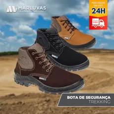 Botina Segurança Bota Marluvas 50b26 Bico Pvc Nobuck Obras Epi CA 45611