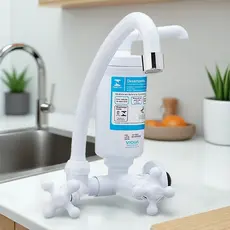 Torneira Filtro Branca Bica Móvel Parede Marujá VIQUA ABS Arejador Tripla Filtração