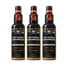 Kit 3 Tônicos Pro Minoxi Crescimento Barba E Cabelo Original 120ml