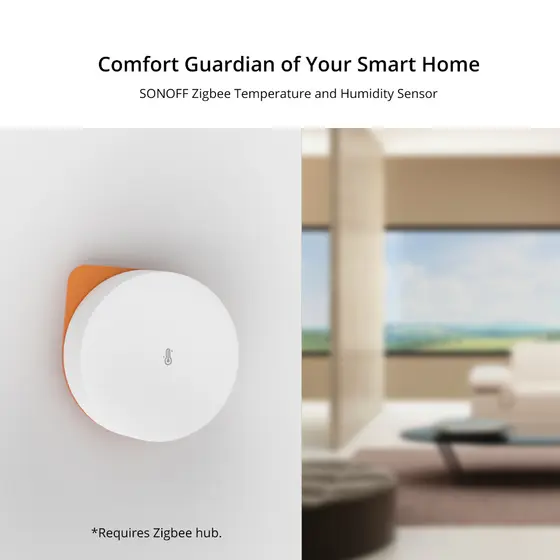 SONOFF SNZB-02P Sensor De Umidade De Temperatura Zigbee Alerta De Alta Precisão Cena Inteligente via eWeLink Trabalho Com Múltiplos Gateways