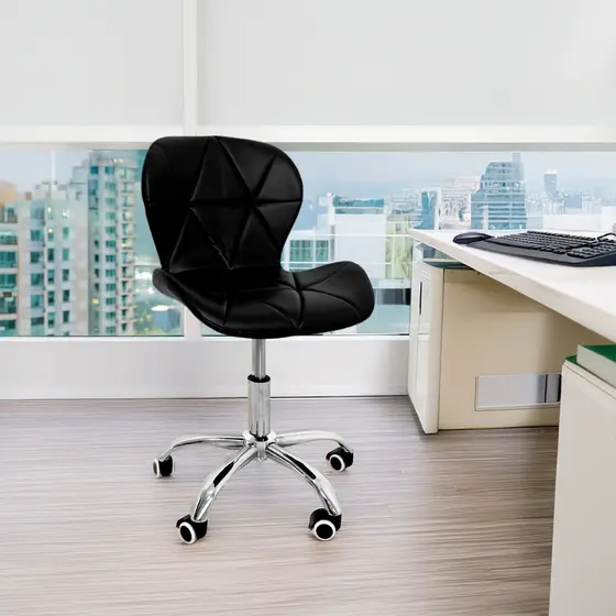 Cadeira Escritório Slim Vegas Base Giratória Estofada Home Office