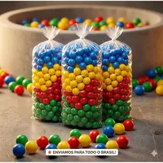 50 Bolinha Plástica Colorida Para Piscina de Bolinhas Criança 76mm 50 Unidades