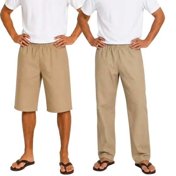 Kit Presidiário CDP Unissex Sem Bolso 1 Bermuda e 1 calça