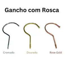 Gancho com Rosca para Cabide de Madeira