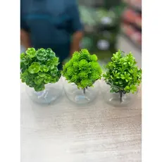 Arbusto Artificial Verde com Base para Decoração/c0051-0053