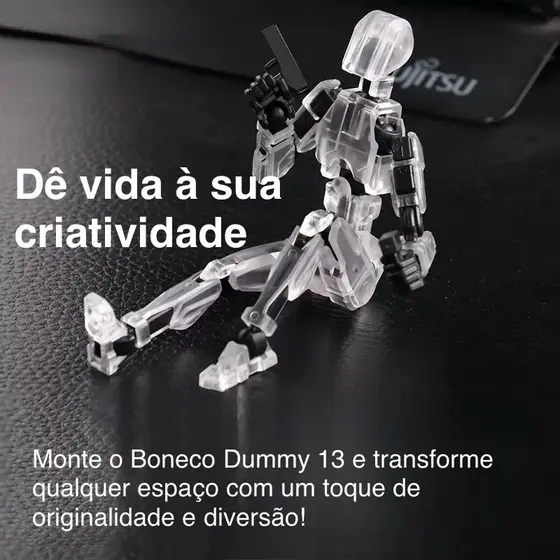 【DUMMY】Boneco Articulado Lucky 13 para Artistas - Modelo 3D 14cm com Acessórios, Presente Criativo