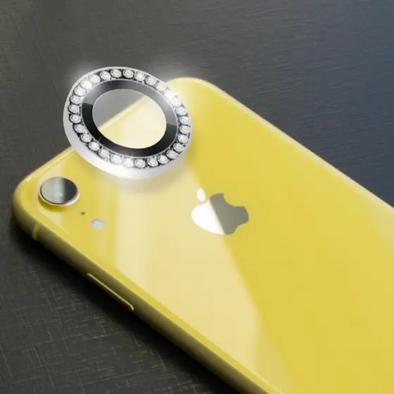PELÍCULA PARA IPHONE XR LENTE DE CÂMERA COM STRASS / BRILHO DIAMANTE
