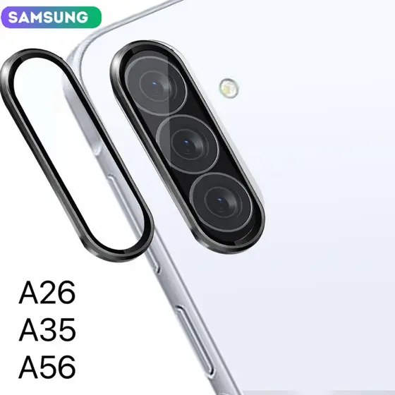 Kit Película Protetora de Lentes de câmera de metal para samsung A26 A36 A56